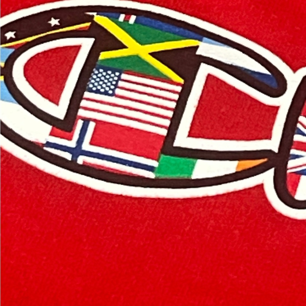 Flags of the World Champion‎ Hoodie Sweatshirt Red size large - Picture 8 of 12